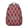 thumbnail image 1 of Geometric Plaid Backpack Striped and Checkered Fusion Design Stylish Students School Bag, 1 of 6