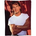 thumbnail image 3 of Blanket Patrick Swayze Soft and Comfortable Warm Fleece Throw Blankets Yoga Blankets Beach Blanket Picnic Blankets Gift for Dorm room office decor Sofa Bed Camping Travel All Season, 3 of 6