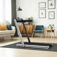 thumbnail image 3 of Gymax Tapis Roulant Pliant 2,25 Hp 2-en-1 Marche Course avec Appli et Télécommande Argent, 3 of 10