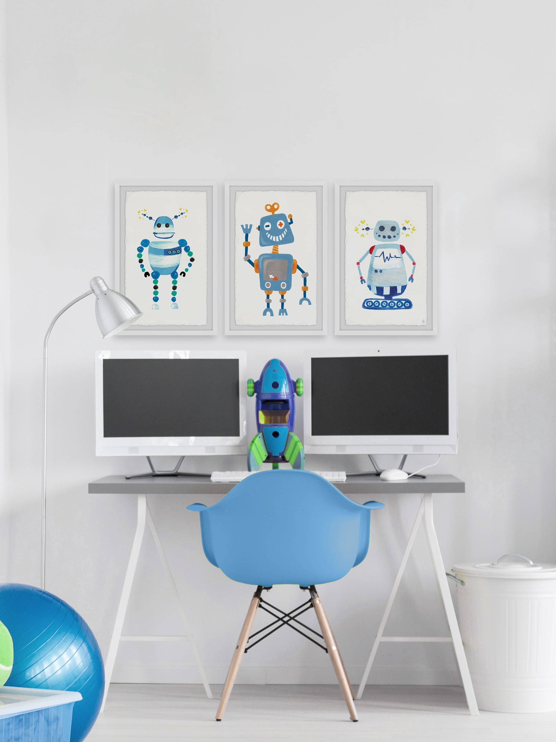 Marmont Hill Happy Robot Triptych