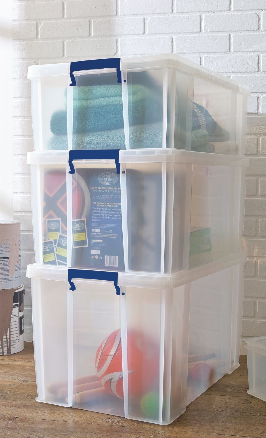 Bankers Box® Plastic Storage Box Bonus Pack 6 (1 x 18.5L 2 x 5.5L 1 x 10L & organizer tray)
