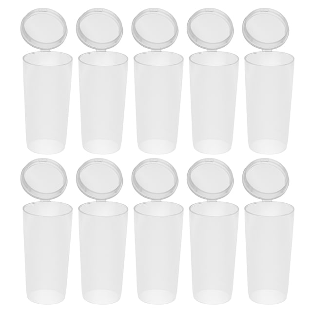 HEALEEP 10Ud Organizador Transparente Para Brochas De Maquillaje Redondo Para Protección Completa