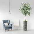 thumbnail image 2 of Artificial Tree in Modern Geometric Pattern Planter, Fake Eucalyptus Silk Tree for Indoor and Outdoor Home Decoration - 66" Overall Tall (Plant Pot Plus Tree), 2 of 4