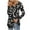 Black, variant on Womens Long Sleeve Tunic Tops Cotton Fall V Neck Casual Dressy T-Shirts Casual Floral Print Pullover Blouses (Green L)