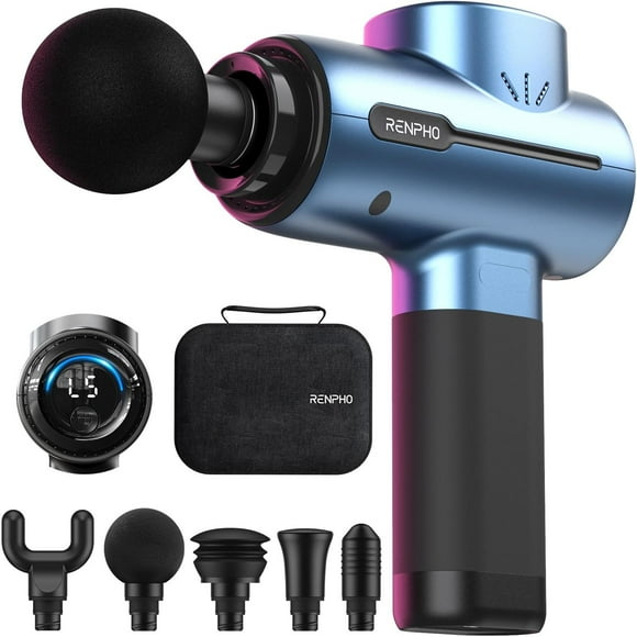 Pistola de Masaje Eléctrica RENPHO Active Negra para Espalda, Cuello y Hombros