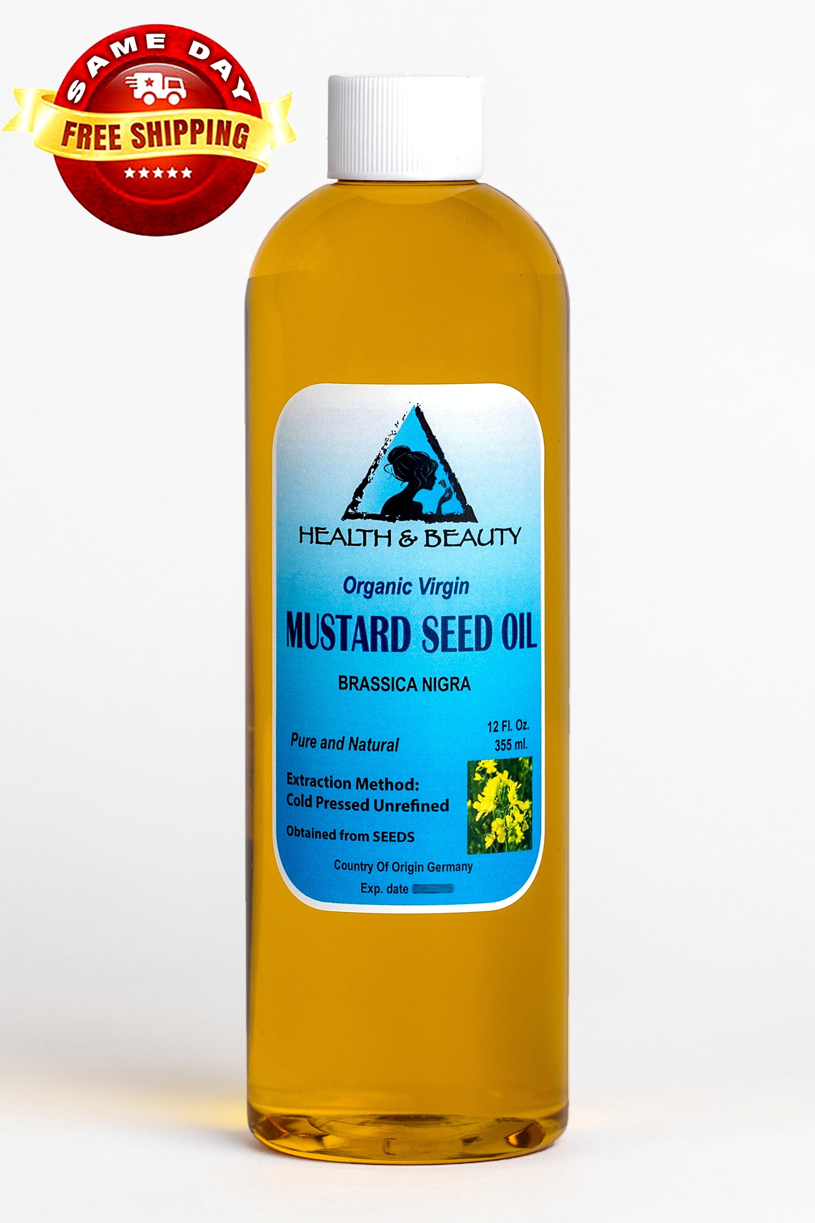 MUSTARD OIL ORGANIC UNREFINED VIRGIN COLD PRESSED RAW PREMIUM FRESH PURE 12 OZ