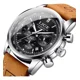 thumbnail image 1 of Lige Reloj Hombre Multifunción Cuero Reloj Cuarzo Cronógrafo Correa Marrón Bisel Plateado Fondo Negro, 1 of 8