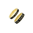 thumbnail image 3 of 14k gold plated 4mm Wide Til Death Black Enamel Band Ring | Stacking Band | Promise Ring | Pair Set of Til Death Ring for couple, 3 of 3