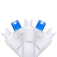 thumbnail image 2 of Northlight LED Wide Angle Christmas Lights - Blue and White - 16.25' White Wire - 50ct, 2 of 6
