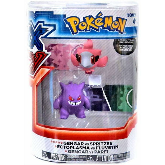 Pokemon XY Gengar vs Spritzee Figure 2-Pack