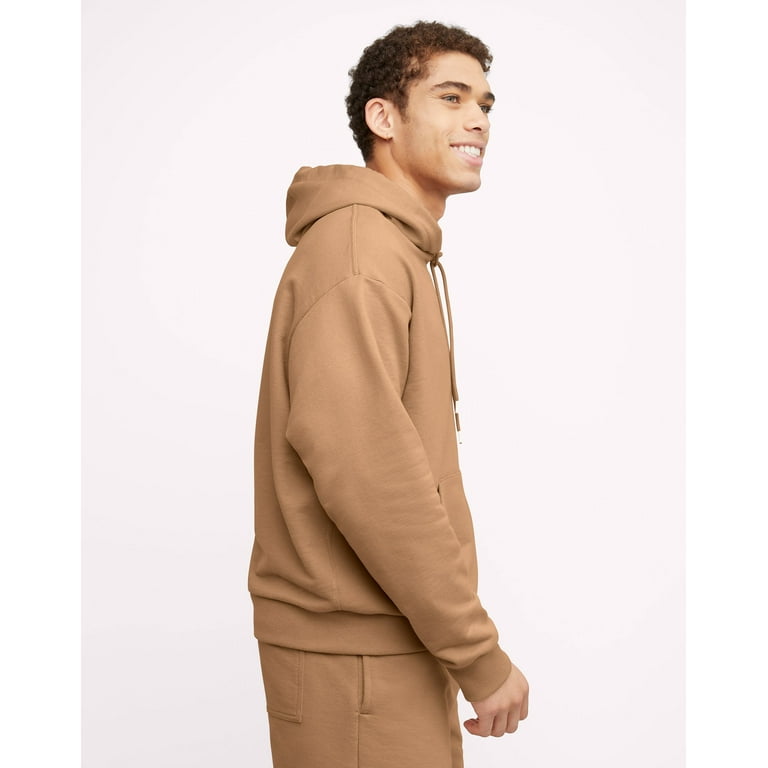 Hanes Explorer Unisex French Terry Hoodie Java Frost Tan S