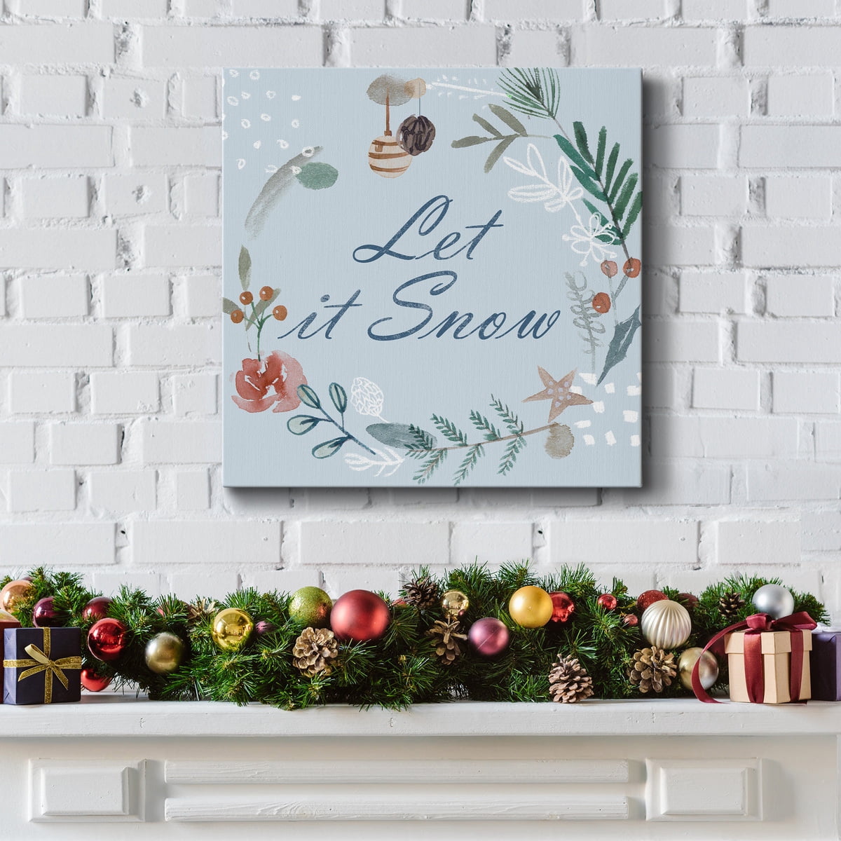 Snowy Christmas IV- Gallery Wrapped Canvas
