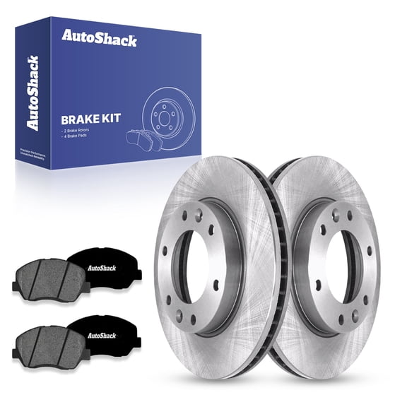 AutoShack 11.73" (297.9 mm) Front Vented Brake Rotors   Premium Ceramic Brake Pads | Replacement for 2006-2012 Kia Sedona 2007-2010 Hyundai Entourage 2014 Kia Sedona | 6-PC Brake Kit