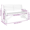 thumbnail image 2 of vidaXL Patio Bench 2-Seater Solid Wood Fir, 2 of 8