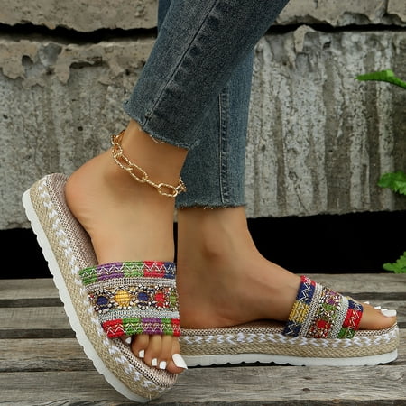 

Women Sandals Mid Wedge Heels Summer Shoes Platform Sandals Women s Open Toe Wedge Sandals Ladies Light Casual Shoes A1