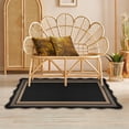 thumbnail image 6 of SUYOLL 3x5 Outdoor Patio Rug Washable Black Modern Indoor Kitchen Rug Farmhouse Neutral Non- Scalloped Carpet For Living Room Backyard Entryway, 6 of 7