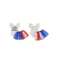 thumbnail image 2 of BemeyourBBs Girls 4th of July Outfits Letter Print Romper A-line Tulle Skirt, 2 of 9