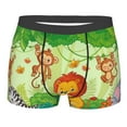 thumbnail image 4 of Goofa African Animals in the Jungle Printed Men's Boxer Briefs Underwear, Moisture-Wicking Underwear, Trunk,Soft and Breathable Cotton Underwear-Medium, 4 of 9