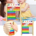 thumbnail image 2 of Montessori Math Learning Abacus with Wooden Frame, Includes 120 Number & Letter Cards And Guide Sheet Beige One Size, 2 of 7