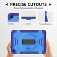 thumbnail image 4 of Shockproof Case for Samsung Galaxy Tab A9+ Plus 11" SM-X210 X216 X218, Military Grade Protection Rotating Stand Hand Strap Shoulder Strap Kids Friendly Bumper Rugged Case for Galaxy Tab A9+,Blue, 4 of 8
