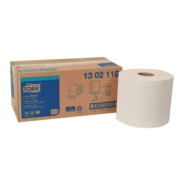 Tork® Centerfeed Paper Wiper, White, 2-Ply, 800 Wipers/Roll, 2 Rolls/Case