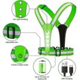 thumbnail image 4 of Running Reflective Vest, Elastic and Adjustable Cycling Reflective Vest, Reflective Safety Vest with LED Lighting and 2 Reflective Strips for Bike Mot, 4 of 5
