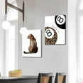 thumbnail image 4 of Leopard Canvas Wall Hieng, Leopard Boots Cheetah Print Room Wall Decor, Funky Lucky 8 Ball Paintings Posters Prints, Trendy Preppy Aesthetic Pictures Hiengwork for Bedroom Bathroom Decor, Framed, 4 of 6