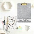 thumbnail image 4 of FMSHPON Pink Glitter Clipboard Hardboard Wood Nursing Clip Board and Pull for Standard A4 Letter 13x9 inches, 4 of 7