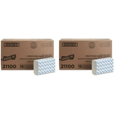 GJO21100 Multifold Towels, 9.5" x 9.10", pack of 16 - (2 Pack)