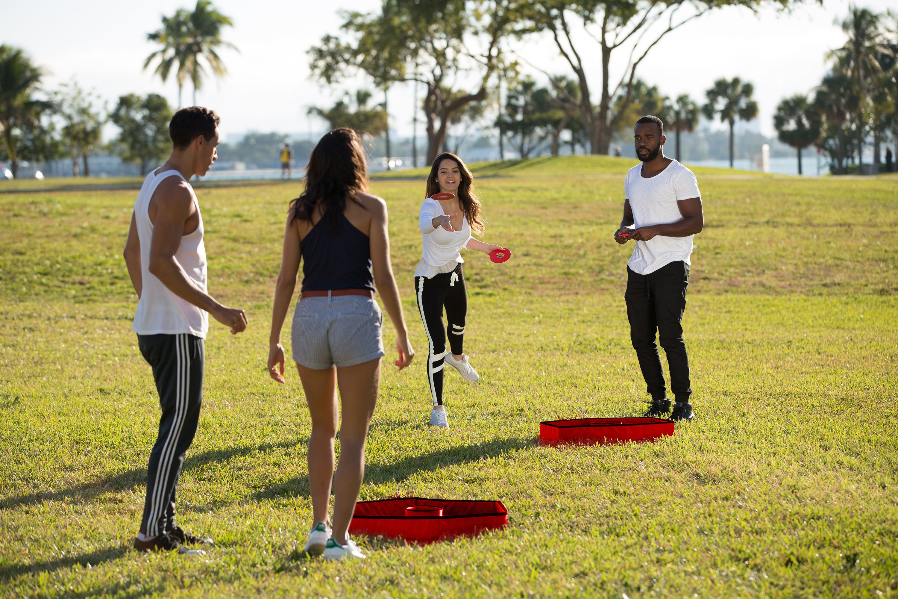 Wicked Big Sports Supersized Vinyl Washer Toss Outdoor Game with 6 Washers and 2 Targets