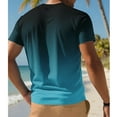 thumbnail image 5 of Camiseta De Algodon Para Hombre Mens Tees Shirts for Men Short Sleeve Casual Tops Loose Crew Neck Blouse Fashion Gradient Color Beach Athletic Summer Clothes, 5 of 5