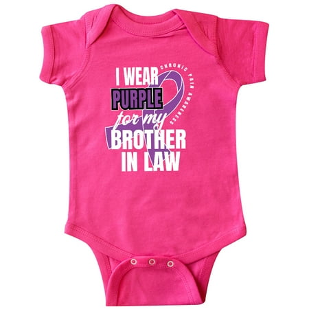 

Inktastic Chronic Pain I Wear Purple For My Brother in Law Gift Baby Boy or Baby Girl Bodysuit