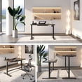 thumbnail image 2 of Urban Deco Electric Height Adjustable Standing Desk, Sit Stand Desk with Drawer Charging USB A and C Ports, 45.2 x 23.6 Inches Home Office Computer Workstation with Storage (Black Glass Top), 2 of 7