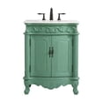 thumbnail image 3 of Elegant Kitchen and Bath 27 Inch Single Bathroom Vanity In Vintage Mint, 3 of 8