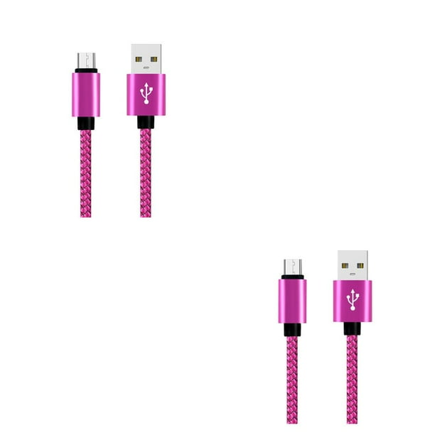 Sidaley de Cable de datos de sincronización de carga rápida para S7 para Redmi 4x Cable Micro USB de teléfono móvil Android Nº 1 2Conjunto