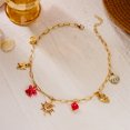 thumbnail image 4 of NICKSUN Gold Ocean Charm Choker Necklace, Dainty Paperclip Chain Collarbone Jewelry with Starfish, Conch, Seashell, Octopus & Palm Tree Pendants, Trendy Elegant Coastal Vacation Accessories, 4 of 6