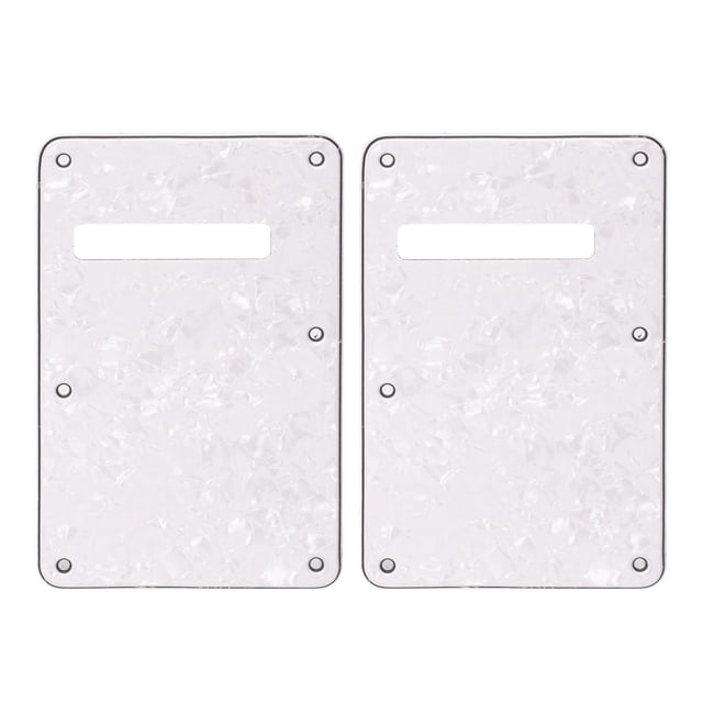Placa Posterior De Guitarra Eléctrica, 2 Piezas Accesorio De Instrumento Protección De Diseño Estándar Decoración Bonita Cubierta De La Cavidad De La Guitarra Golpeador Para ANGGREK Blanco