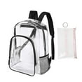 thumbnail image 2 of Herrnalise Clear Backpack Heavy Duty PVC Transparent Backpack with Reinforced Strap for College Workplace, 2 of 8