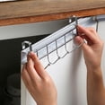 thumbnail image 4 of Over The Door Bathroom Organizer, 5-Hook Metal Door Rack Hanger, Rust-Proof Holder for towels, Shower Caddies and toiletries with Behind Door Storage for Clutter-Free Bathroom, 4 of 6