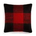thumbnail image 3 of Martha Stewart Collection Classic Buffalo Check, Super-soft Knit Square Decorative Pillow, 20 Inch, Red, 3 of 4