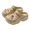 thumbnail image 4 of MIASHUI Sabots Plateforme Respirants pour Femmes Confortables Chaussures de Plage Décontractées, Kaki, 10, 4 of 4
