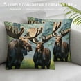 thumbnail image 3 of Moose Print Throw Pillow Covers,Inches,Pillow Cushion Cases,Throw Pillows for Couch Bedroom Living Room, 3 of 5