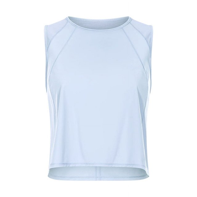 Ropa de yoga ligera y transpirable para primavera y verano, top para mujer con espalda hueca, de secado rápido, chaleco deportivo informal y holgado para fitness