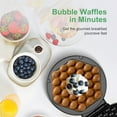 thumbnail image 6 of CACHOO Bubble Waffle Maker- Electric Non stick Hong Kong Egg Waffler Iron Griddle - Ready in under 5 Minutes(1200W, Black), 6 of 8