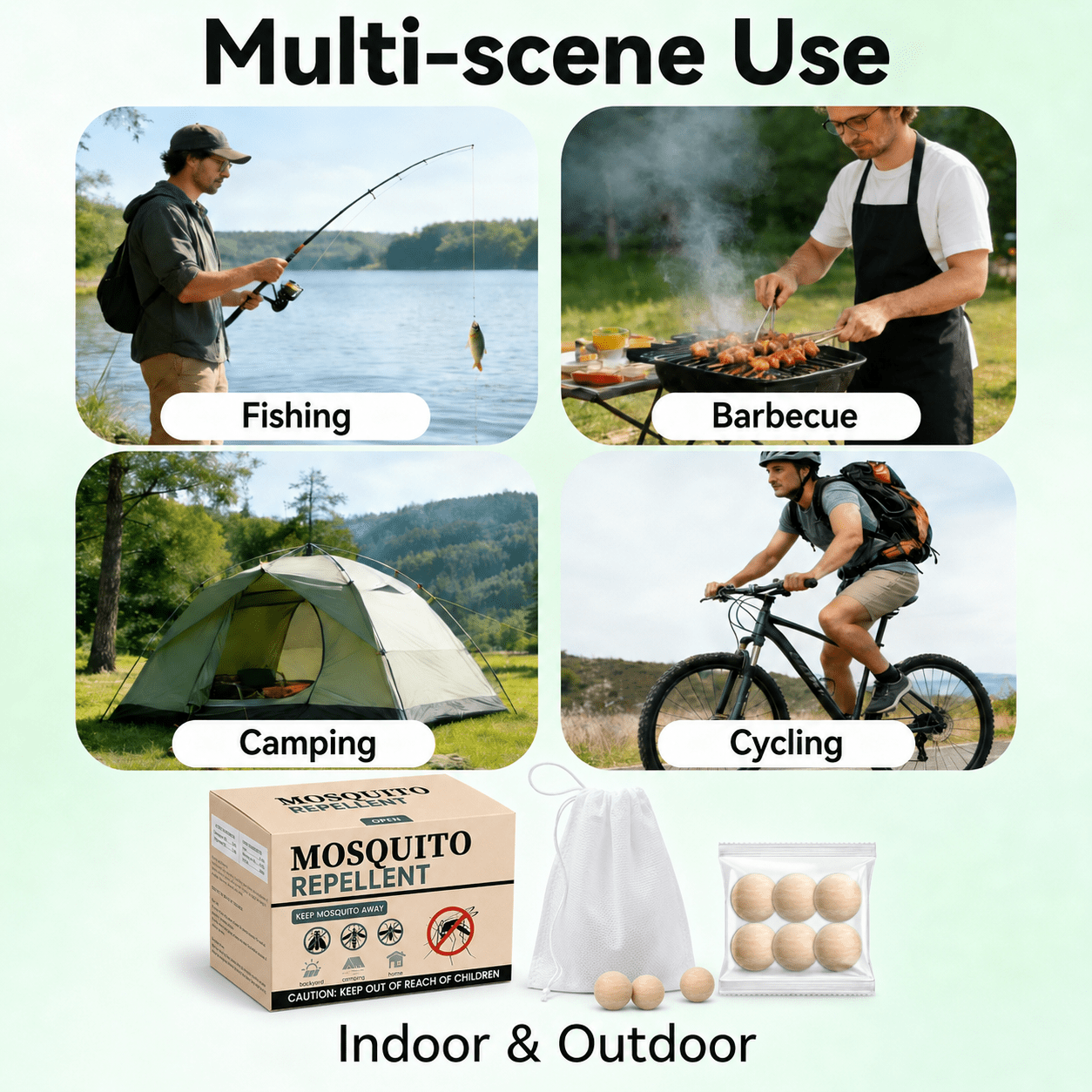 VKY Mosquito Repellent Outdoor Balls, 72 Count Bug Repellent for Patio, Garden and RV Trips