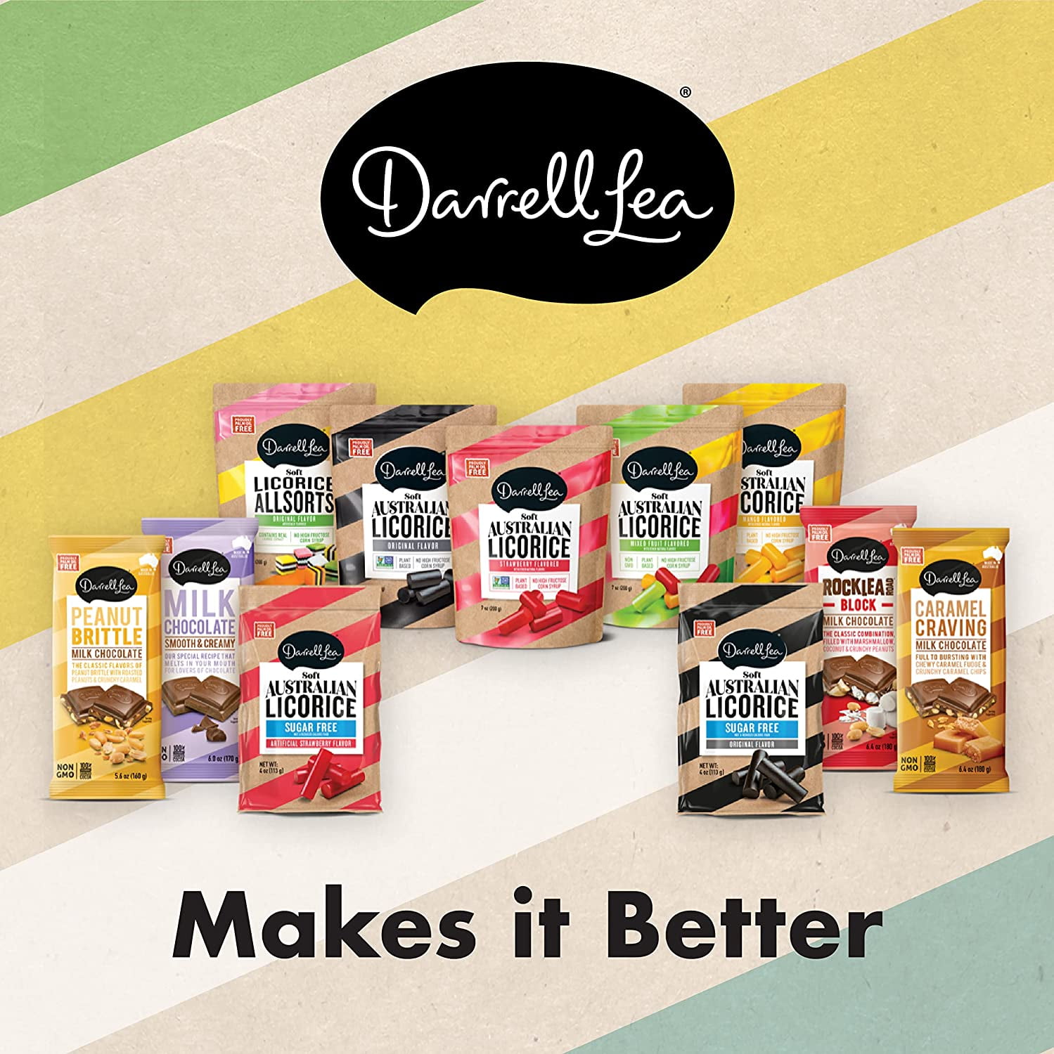 Buy Darrell Lea Mixed Flavor Soft Australian Made Licorice 1.925 lb