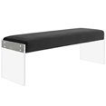 thumbnail image 1 of Modway Banc Moderne en Velours et Acrylique Noir, 1 of 5