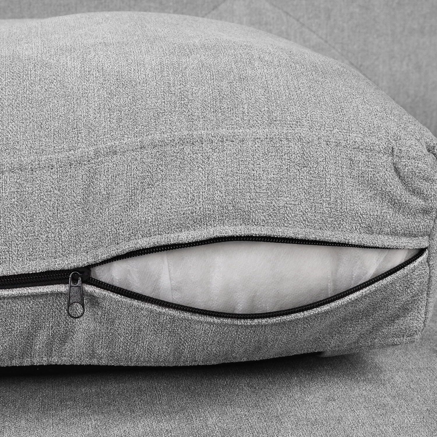 Kadyn 83" Mid-century Velvet Convertible Sectional Sofa Bed, 3-Seater L-shape Corner Futon Sofa with Storage Chaise, Modern Sleeper Sofa Bed for Apartment, Gray