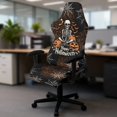 thumbnail image 5 of HELLHERO Spiderweb Skeleton Halloween Gaming Chair Covers Slipcover Set with Armrest Covers, Set of 4 Soft Stretch Computer Chair Seat Slipcovers with Armrest Slipcovers for Game Office, 5 of 10