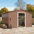 thumbnail image 3 of Garvee Outdoor Storage Shed, 8x10ft Large Metal Garden Shed with Lockable Door Design for Garden, Patio, Backyard, Outside, 3 of 9